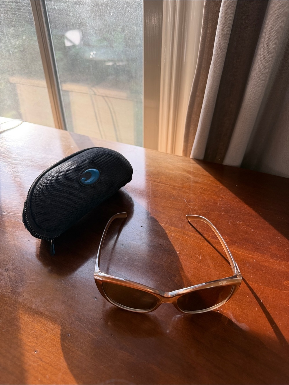 SUNCLOUD Brown Tortoise Sunglasses with Black Case